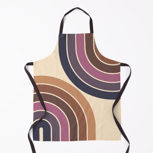 Item preview, Midcentury Modern Geometric Rainbow C4 in Rustic Earthy Purple Blue designed and sold by nineFlorals.
