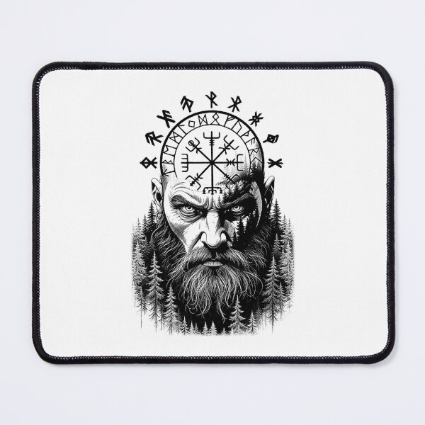 Item preview, Viking Warrior Mind Norse Mythology Nordic Runes Forest designed and sold by GrandeDuc.