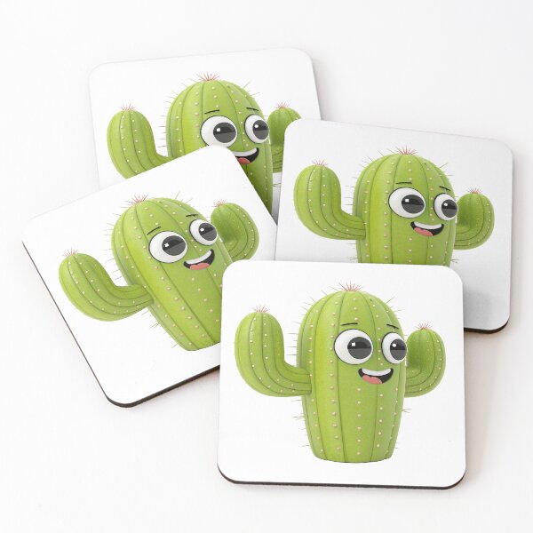 Item preview, cartoon of cactus with friendly face designed and sold by elkuni.