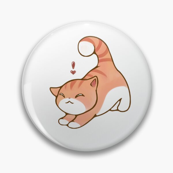 Item preview, Big stretch orange cat kitten kawaii cutecore illustration designed and sold by HoneyLoveCity.