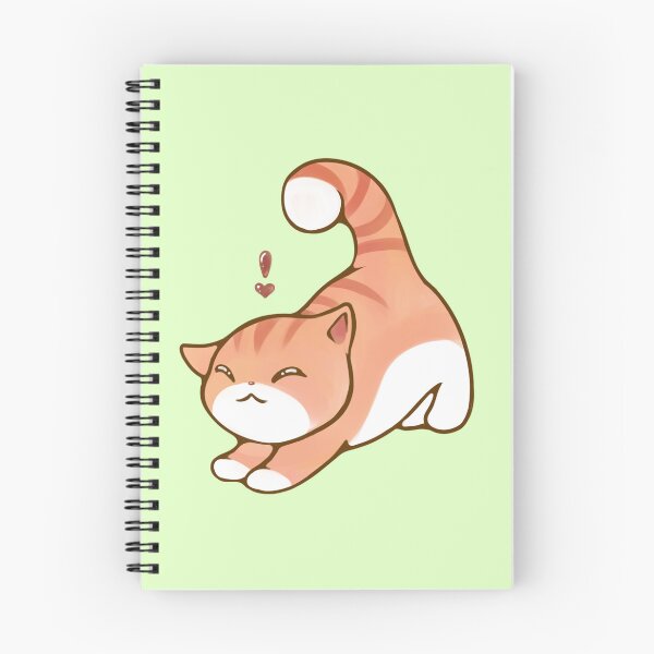 Item preview, Big stretch orange cat kitten kawaii cutecore illustration designed and sold by HoneyLoveCity.