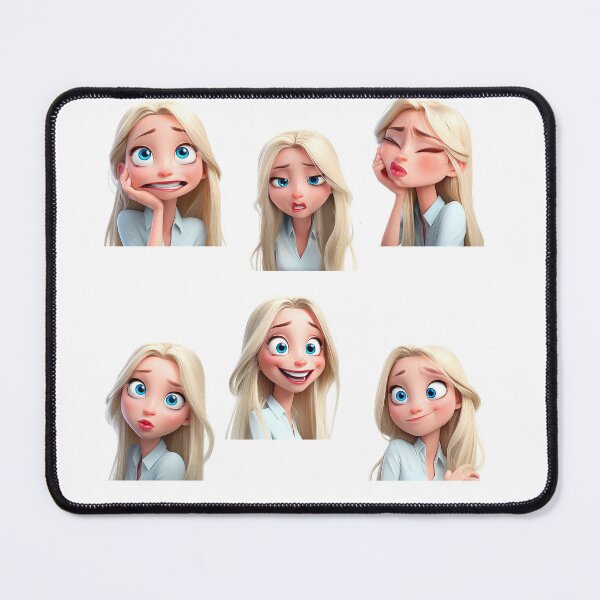 Item preview, Animated Character Expressing Stickers Various Emotions and Facial Expressions designed and sold by LoveLaxmi Arts.