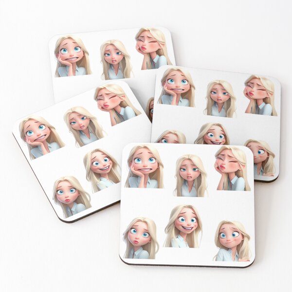Item preview, Animated Character Expressing Stickers Various Emotions and Facial Expressions designed and sold by LoveLaxmi Arts.