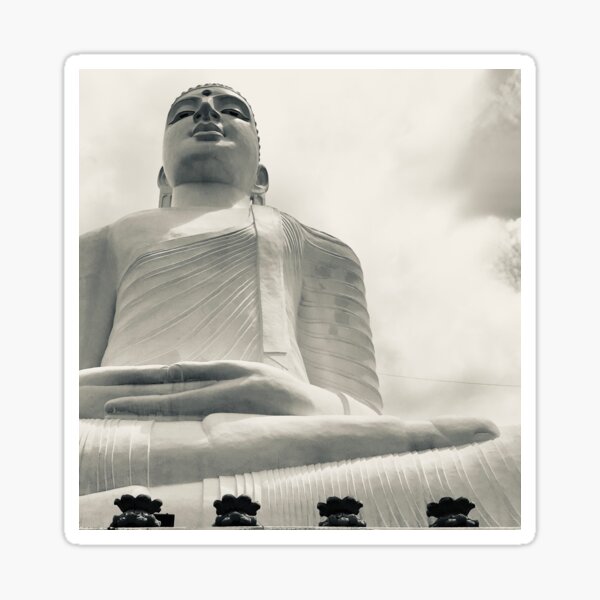 Giant Buddha Meditating Photograph Sticker