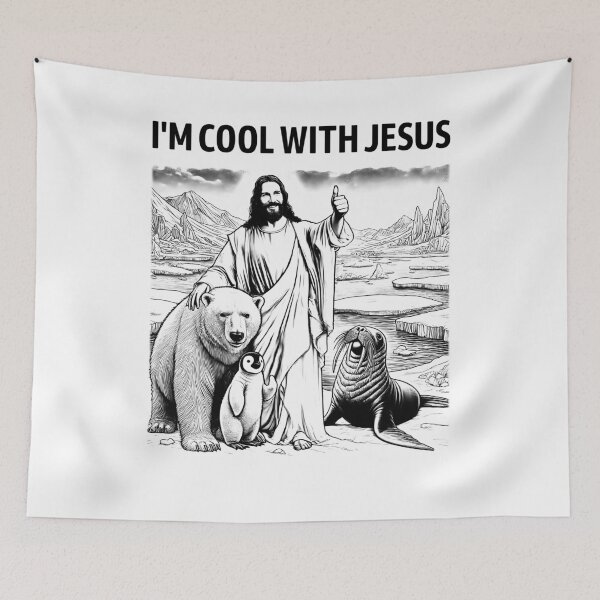 Item preview, I'm Cool With Jesus Cute Christian Faith Bible designed and sold by Kimberley King Art  King Art.