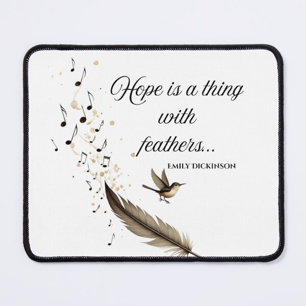 Item preview, Hope is a Thing with Feathers Unisex Tee, Inspirational T-Shirt, Emily Dickinson designed and sold by Estelle Printworks.