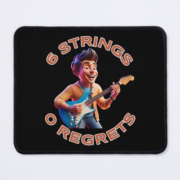 Item preview, 6 Strings 0 Regrets (Guitar Lover) designed and sold by Danny's Tees.