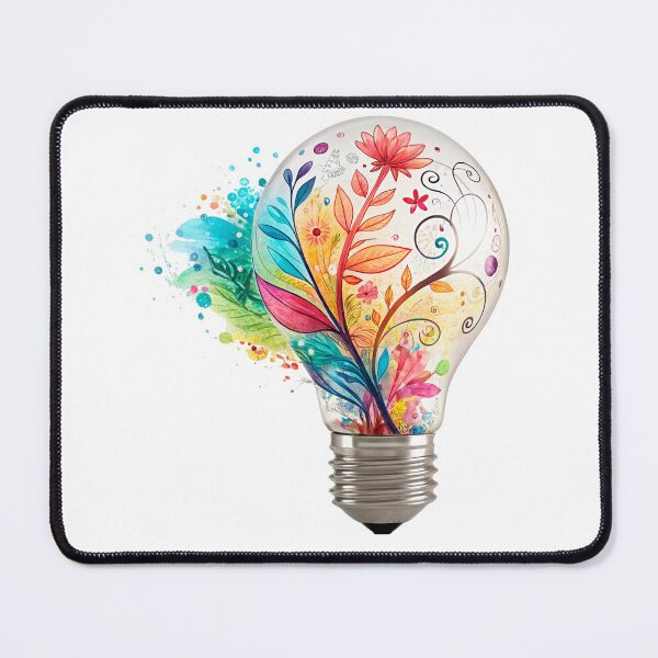Item preview, Creative light bulb abstract colorfull on glowing designed and sold by elkuni.