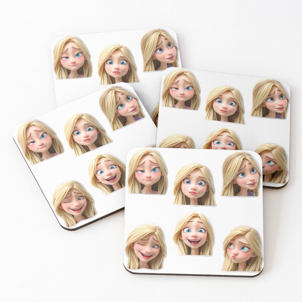 Item preview, Animated Character Expressing Stickers Various Emotions and Facial Expressions designed and sold by LoveLaxmi Arts.