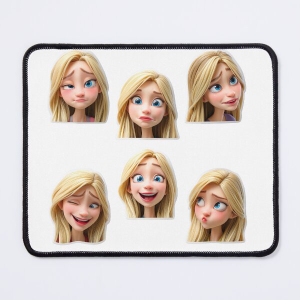 Item preview, Animated Character Expressing Stickers Various Emotions and Facial Expressions designed and sold by LoveLaxmi Arts.