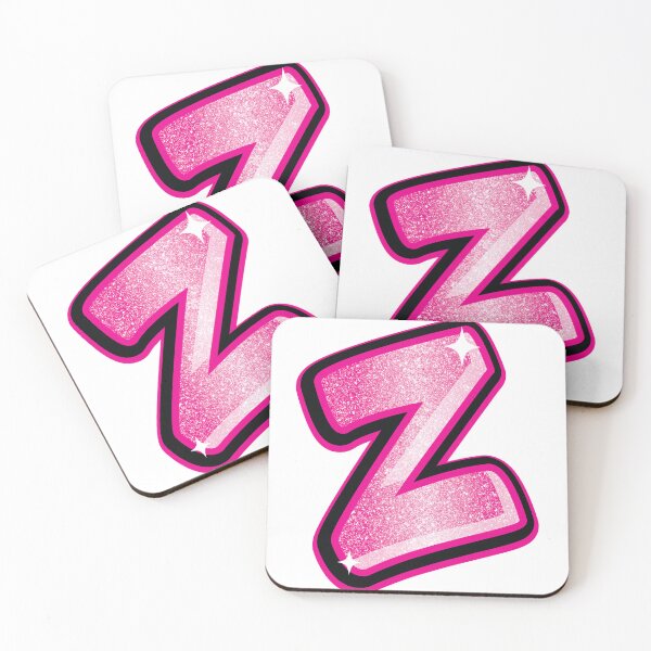 Item preview, Glitter Pink Z Initial Sticker designed and sold by LazyCreativeCo.