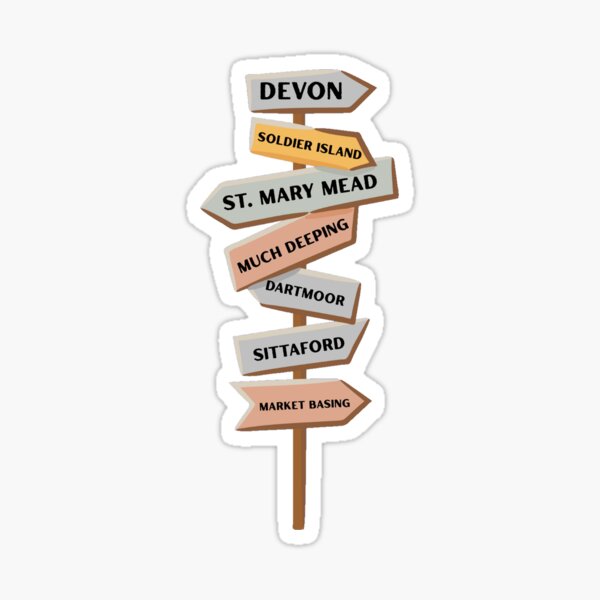 Item preview, Agatha Christie Locations Sticker designed and sold by AC_Designs.