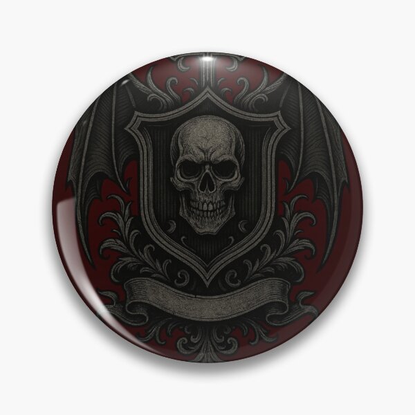 Item preview, Gothic Skull Crest with Bat Wings and Cross designed and sold by Jomfy-Comfy.