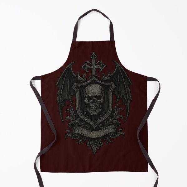 Item preview, Gothic Skull Crest with Bat Wings and Cross designed and sold by Jomfy-Comfy.