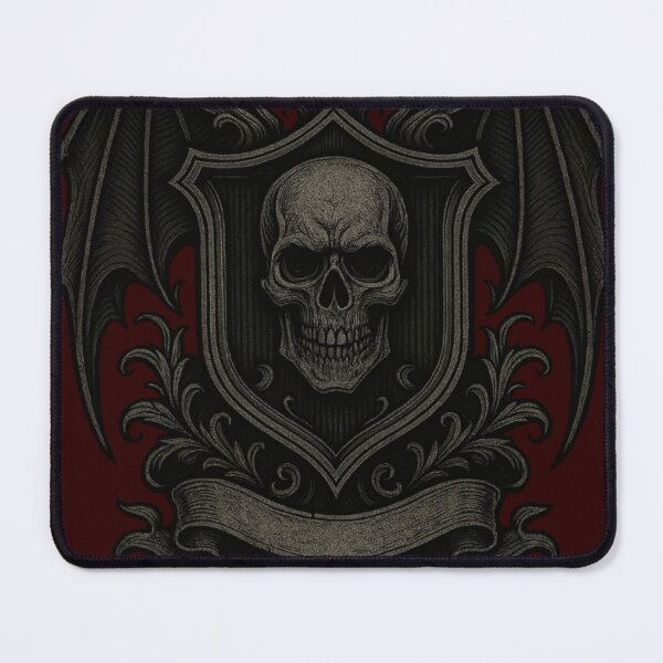 Item preview, Gothic Skull Crest with Bat Wings and Cross designed and sold by Jomfy-Comfy.
