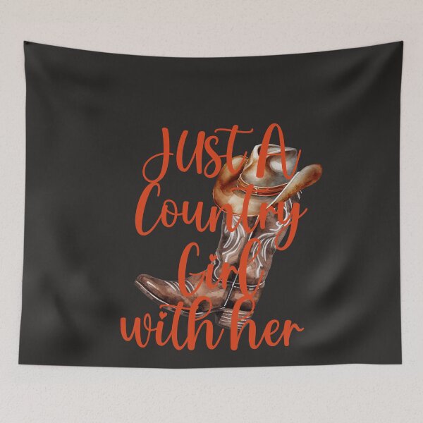 Item preview,  Just A Country Girl With Her Cowboy Boots and Hat Tshirts  designed and sold by Shevonda Thomas.