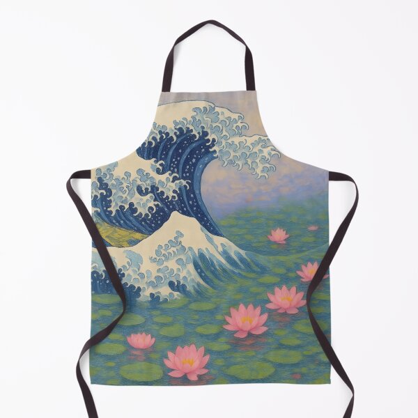 Item preview, Hokusai Meets Monet: The Great Wave and Water Lilies Impressionist Mashup Art designed and sold by Shoot-The-Moon.