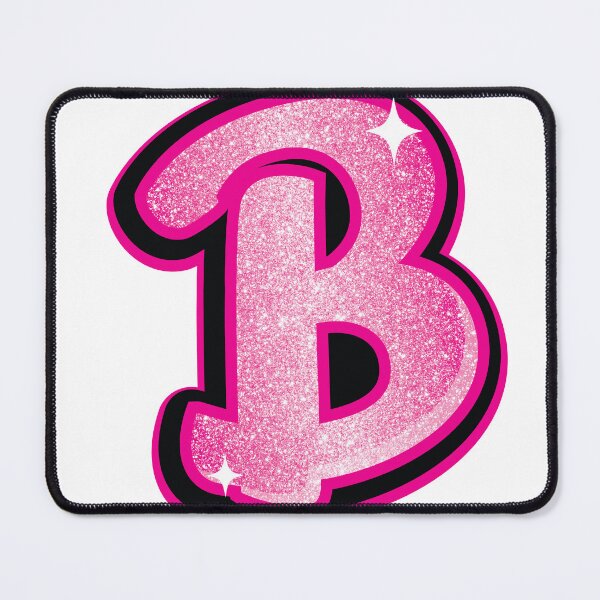 Item preview, Glitter Pink B Initial Sticker designed and sold by LazyCreativeCo.