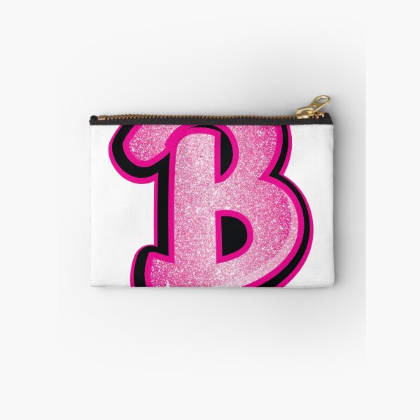 Item preview, Glitter Pink B Initial Sticker designed and sold by LazyCreativeCo.