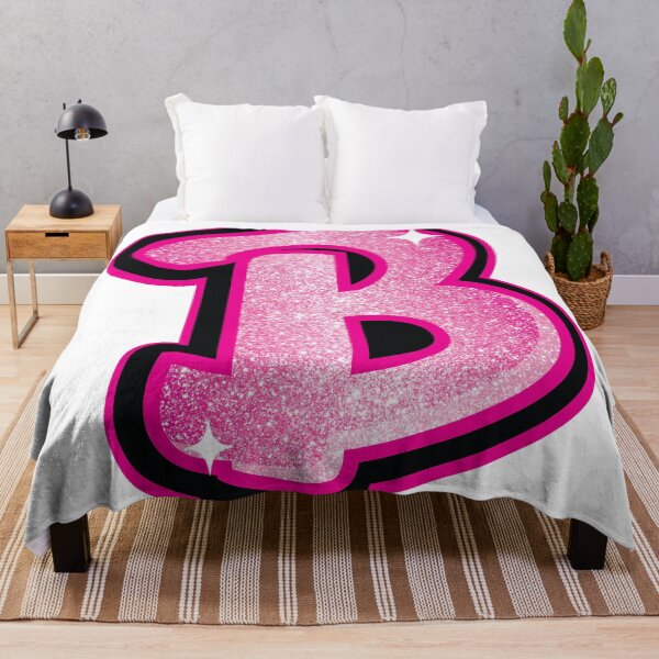 Item preview, Glitter Pink B Initial Sticker designed and sold by LazyCreativeCo.