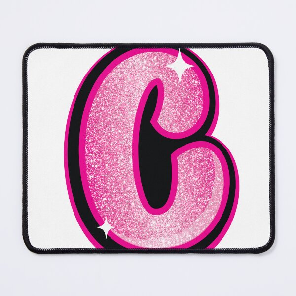 Item preview, Glitter Pink C Initial Sticker designed and sold by LazyCreativeCo.