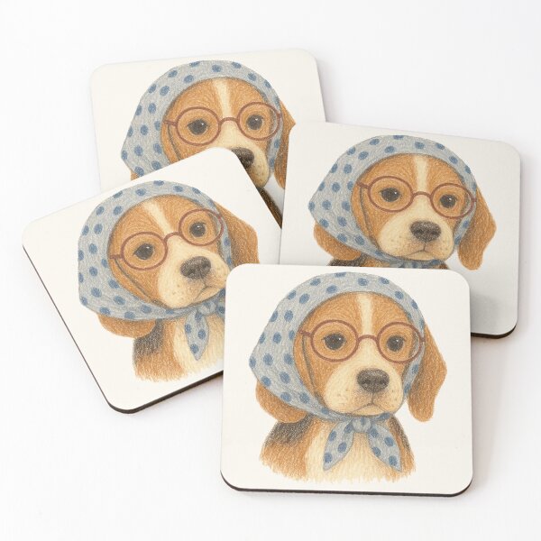 Item preview, Vintage Beagle with Polka Scarf designed and sold by Patternicity.