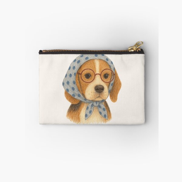 Artikelvorschau, Vintager Beagle mit Polka-Schal entworfen und verkauft von Patternicity.