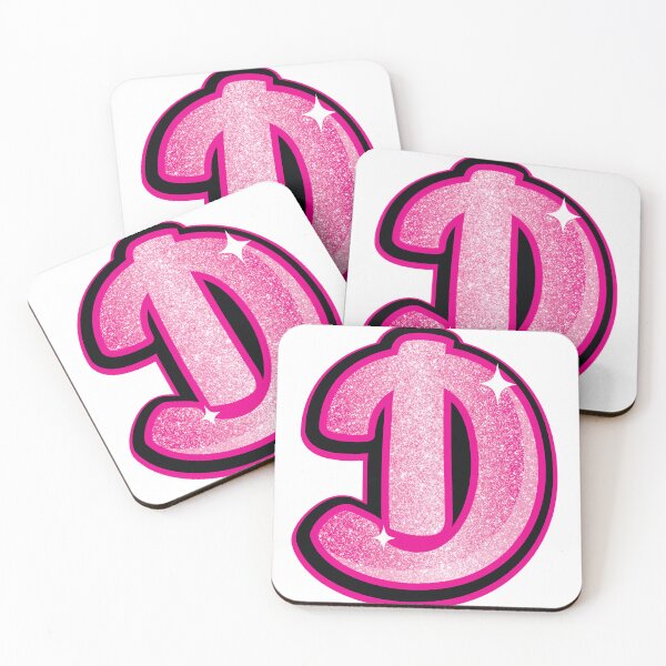 Item preview, Glitter Pink D Initial Sticker designed and sold by LazyCreativeCo.
