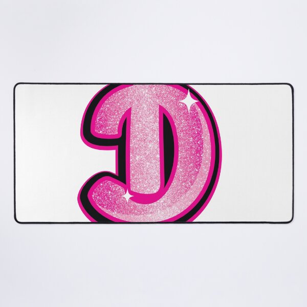 Item preview, Glitter Pink D Initial Sticker designed and sold by LazyCreativeCo.