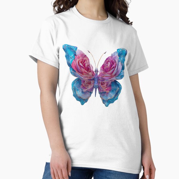 Item preview, Magical Blue Butterfly with Flower Petal Wings designed and sold by Anastasiia Yurevych.
