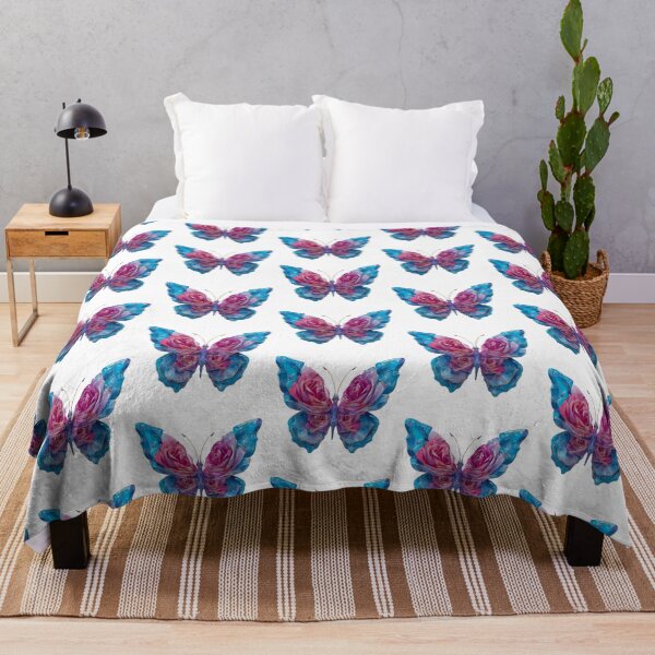 Item preview, Magical Blue Butterfly with Flower Petal Wings designed and sold by Anastasiia Yurevych.