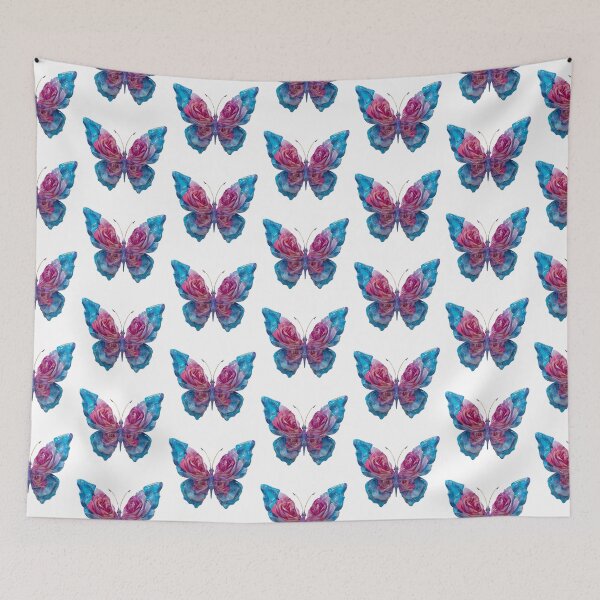 Item preview, Magical Blue Butterfly with Flower Petal Wings designed and sold by Anastasiia Yurevych.
