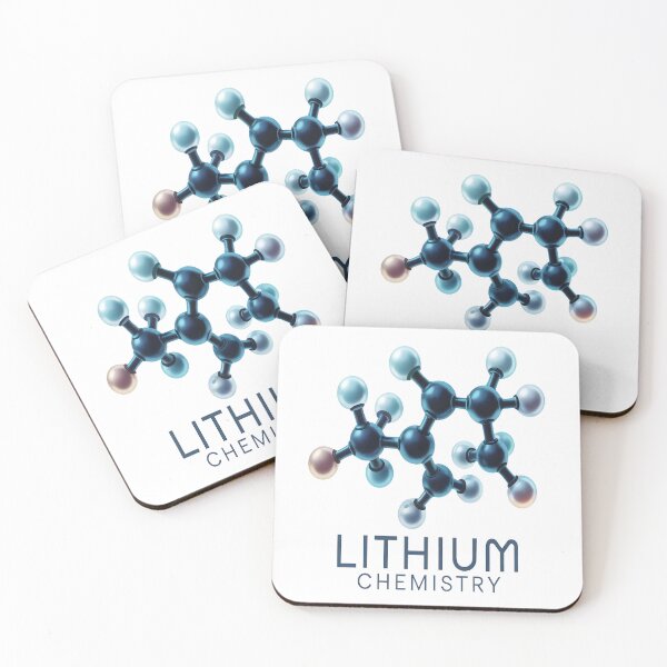 Item preview, Lithium Chemistry Molecule Structure Sticker  designed and sold by stylishsketcher.