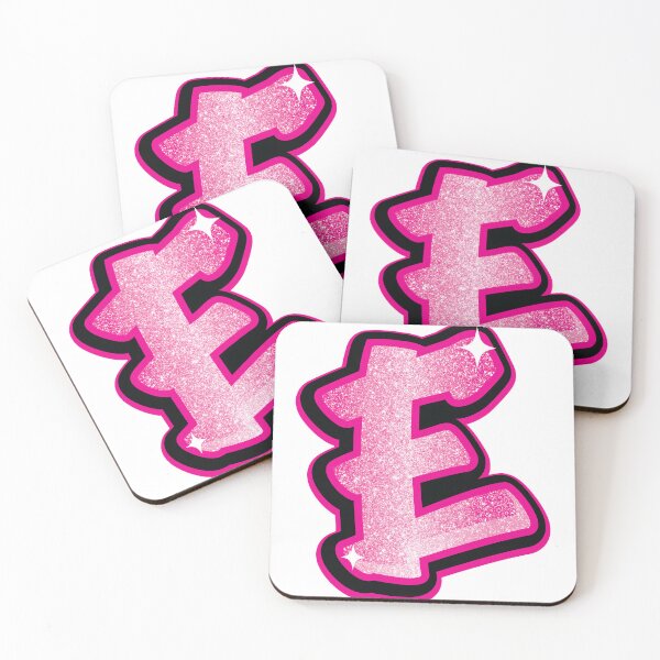 Item preview, Glitter Pink E Initial Sticker designed and sold by LazyCreativeCo.