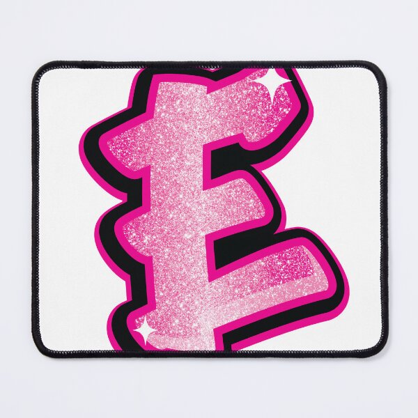 Item preview, Glitter Pink E Initial Sticker designed and sold by LazyCreativeCo.