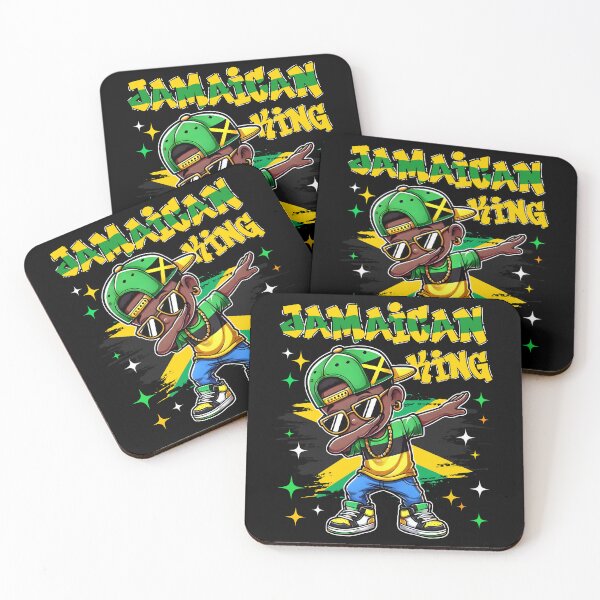 Item preview, Jamaican King dabbing Jamaica Flag Pride Jamaica for Kids designed and sold by NUMAcreations.
