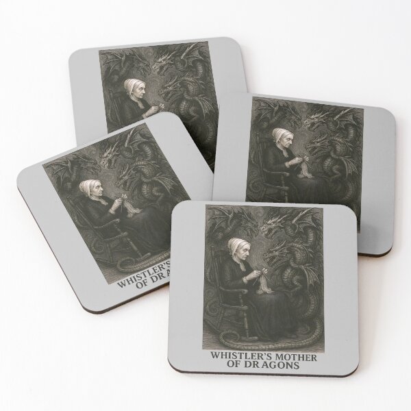 Item preview, Whistler’s Mother of Dragons – Epic Fantasy Art Mashup with a Humorous Twist designed and sold by Shoot-The-Moon.