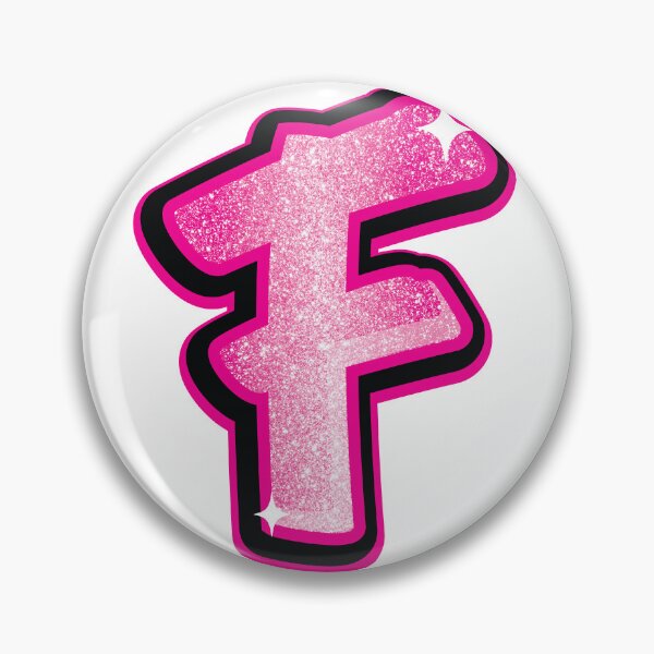Item preview, Glitter Pink F Initial Sticker designed and sold by LazyCreativeCo.