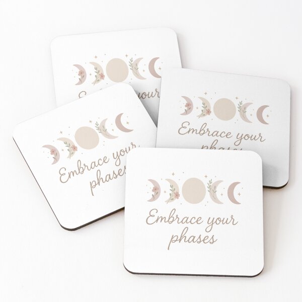 Item preview, Embrace Your Phases – Lunar Cycle Self Love Quote Design designed and sold by LumaNook.