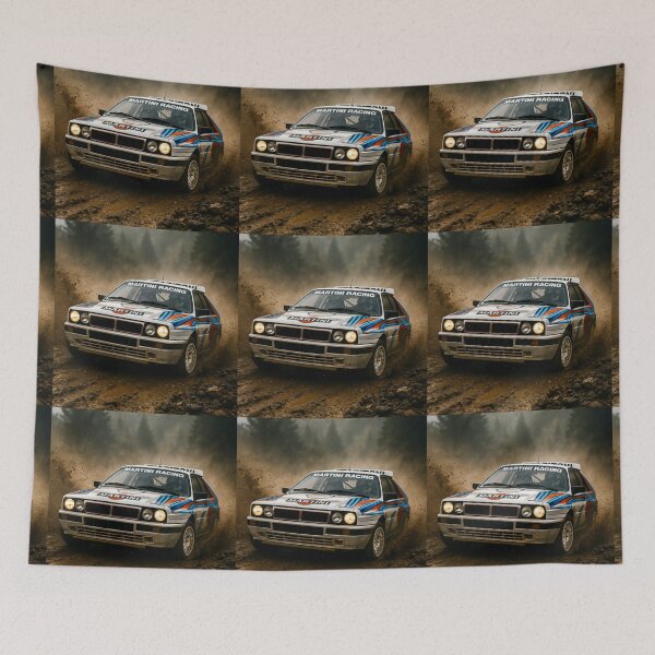 Item preview, Legendary Rally Car Racing Through Muddy Forest Rally Stage designed and sold by RevUpDesign.