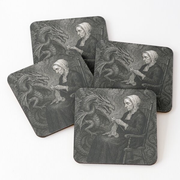 Item preview, Whistler’s Mother of Dragons – Epic Fantasy Art Mashup with a Humorous Twist designed and sold by Shoot-The-Moon.