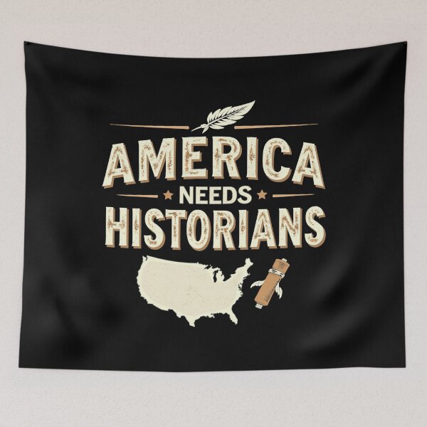 Item preview, "America Needs Historians - Vintage Patriotic History Teacher  designed and sold by Artist's Fingerprint.