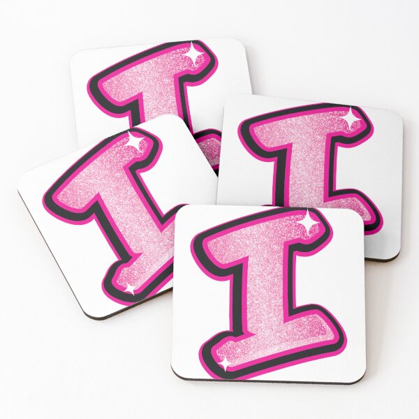 Item preview, Glitter Pink I Initial Sticker designed and sold by LazyCreativeCo.