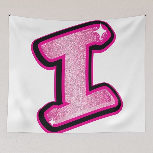 Item preview, Glitter Pink I Initial Sticker designed and sold by LazyCreativeCo.