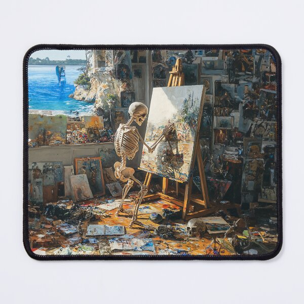 Item preview, Oil Painting Skeleton Artist 2 designed and sold by Made-by-Gus.
