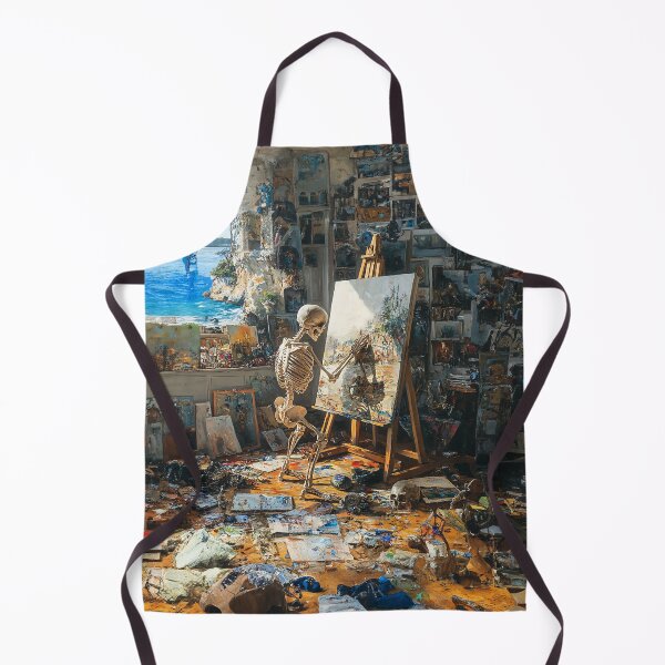 Item preview, Oil Painting Skeleton Artist 2 designed and sold by Made-by-Gus.