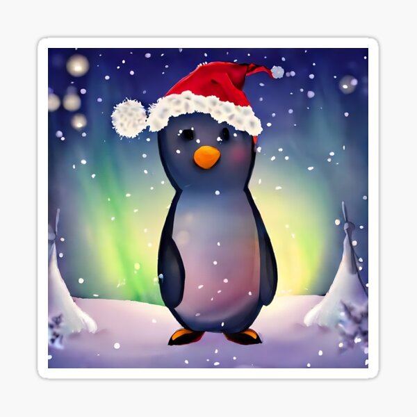 Item preview, Festive Penguin – Cute Winter Motif designed and sold by P.J 's Wildframes.