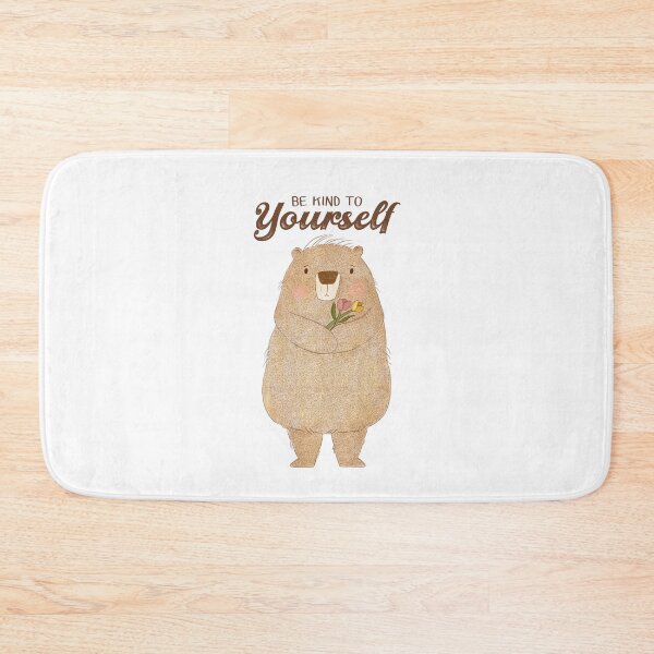 Item preview, BE KIND TO Yourself quote with a cute bear designed and sold by SoothiArt.