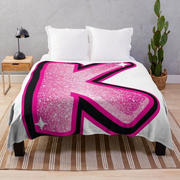 Item preview, Glitter Pink K Initial Sticker designed and sold by LazyCreativeCo.