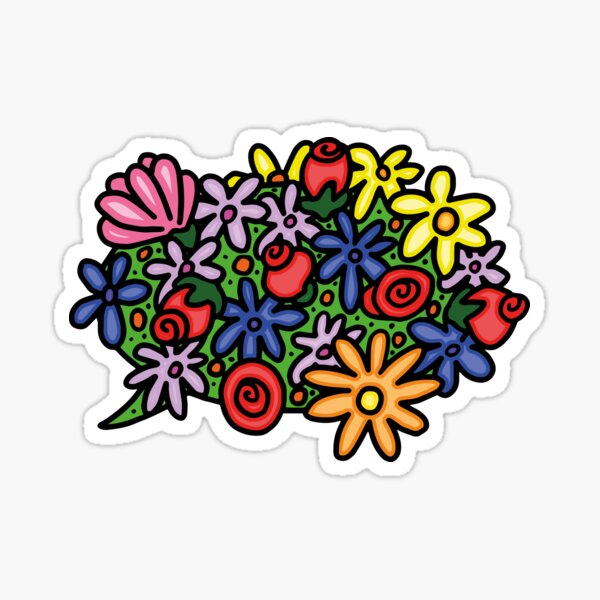 Sprechblumenstrauß! Sticker